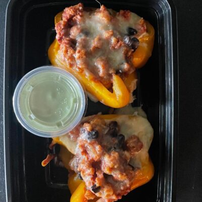 Zesty Ground Chicken Stuffed Peppers